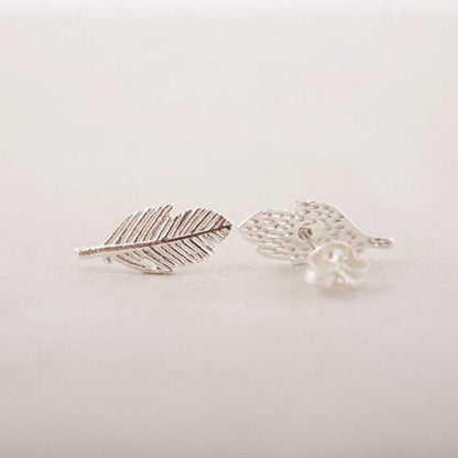 Small Feather Stud Earrings