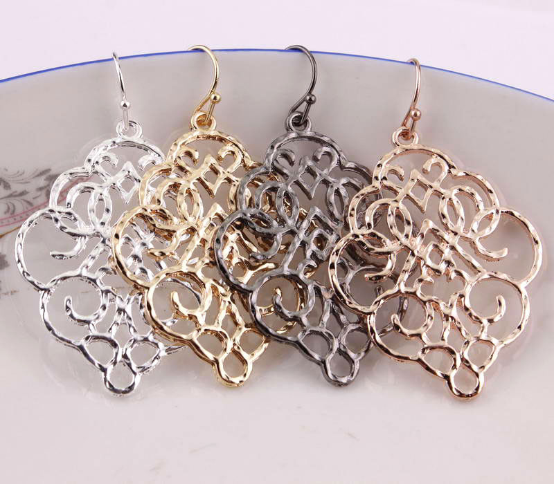Moroccan Metal Hanging Earrings