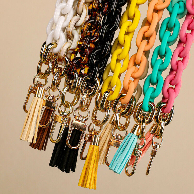 Summer Acrylic Link Keychains With Tassel
