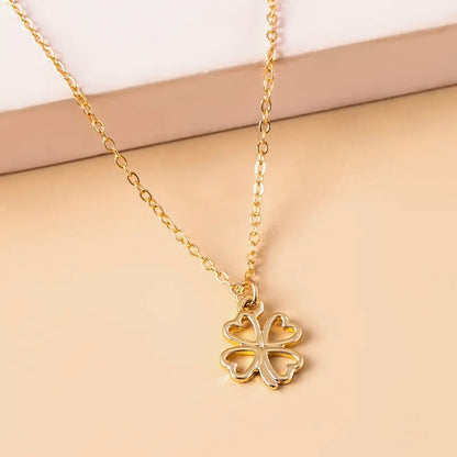 Gold Shamrock Dainty Necklace